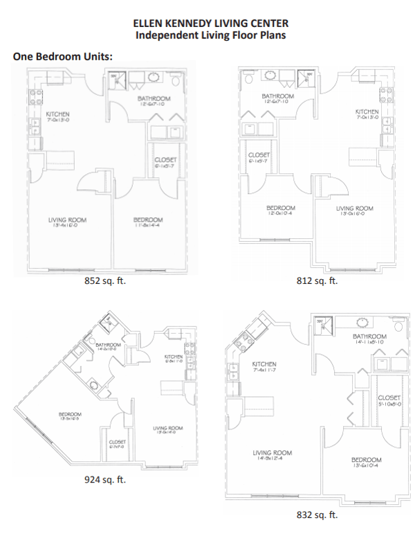 A plan of the independent living condominium